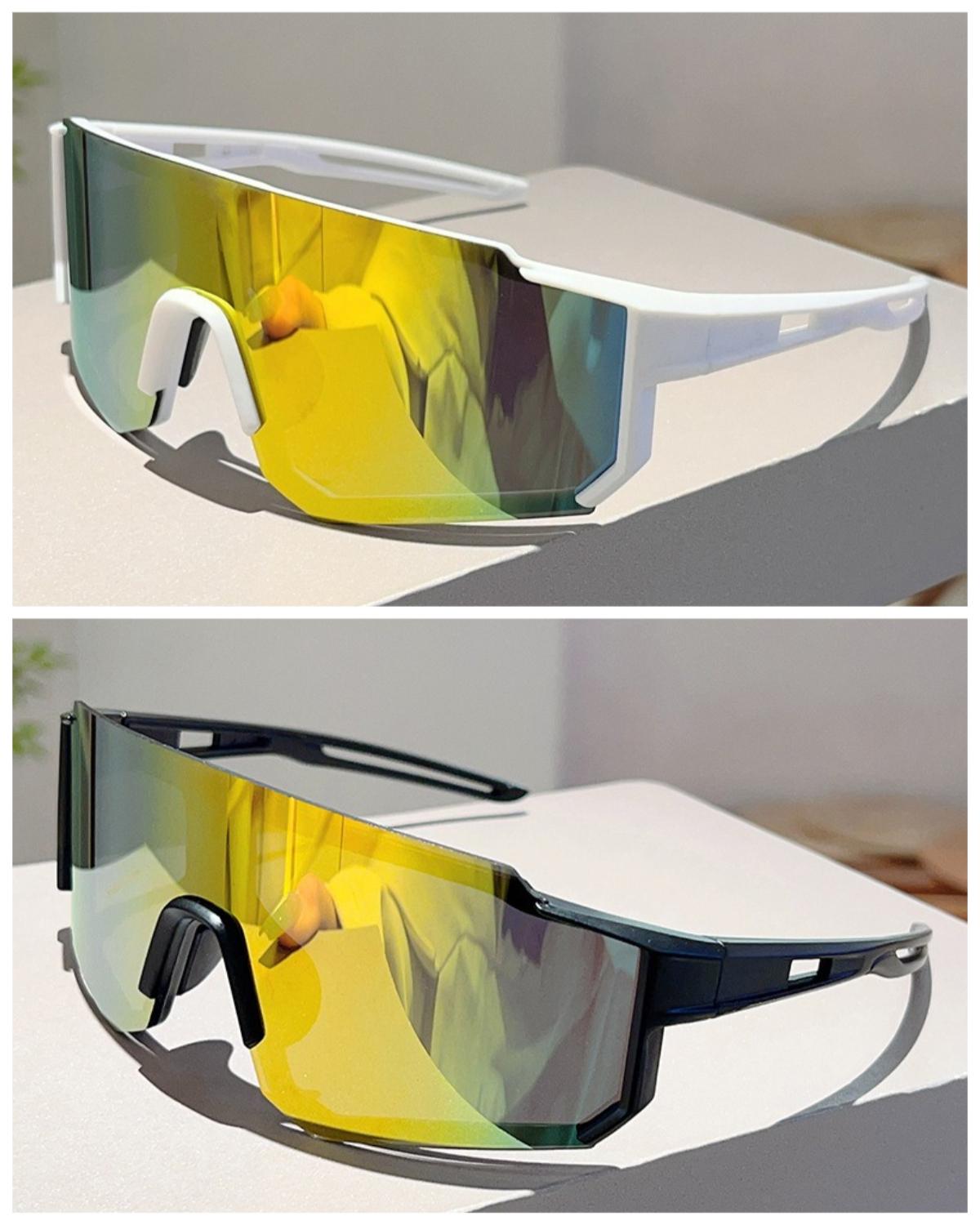 

2pcs New eyewear bicycle unisex windproof sand colored glasses