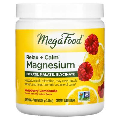 Relax Plus Calm Magnesium, Raspberry Lemonade Flavor, 7.05 Oz (200 G)