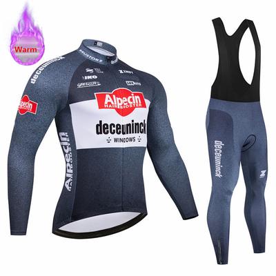2026 Alpecin Pro Team - Conjunto de Ropa de Ciclismo Térmica de Forro Polar para Hombre, Carretera, Bicicleta de Montaña, Ropa de Bicicleta, Maillot MTB, Invierno, Nuevo