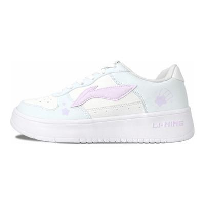 Li Ning Floating Boat Sternenfall in den Wolken, Mondaufgang Synthetikleder Niedriger Schaft Skateboard-Schuhe Unisex AGCS420-6(Team2095-)