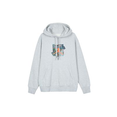 Jordan Brand Undefeated Co-Branded Capsule Series Logo Print Hoodie With Drawstring Men Tops Ash-Grey DX4300-050