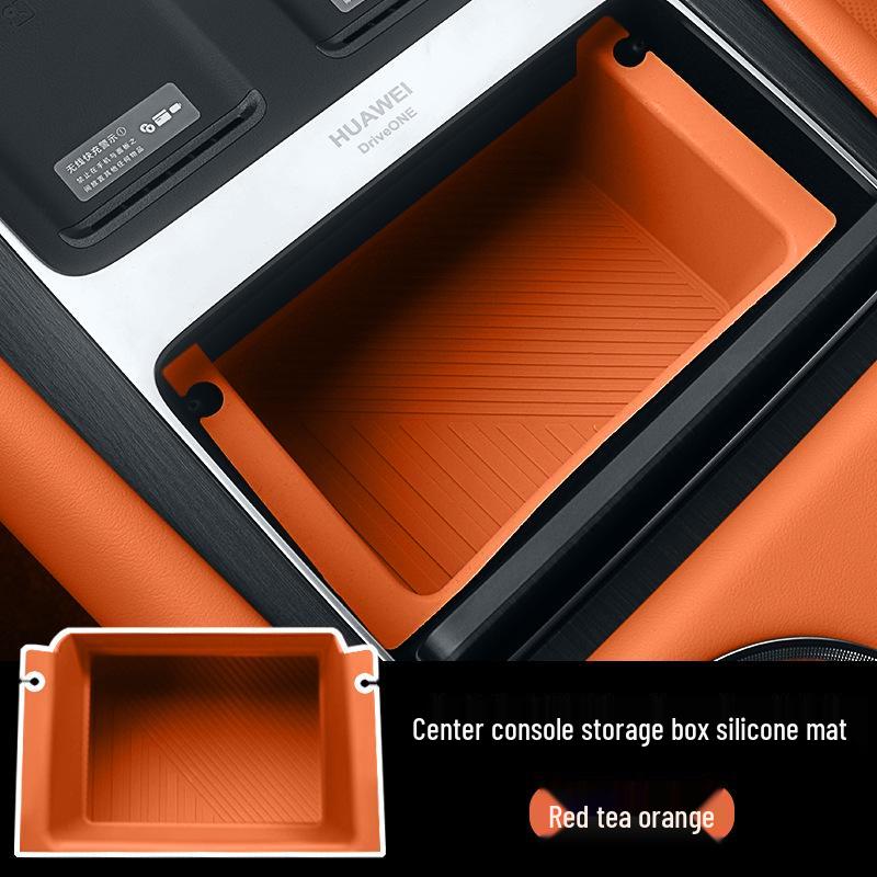 Silicone Anti-slip Storage Organizer Mat for Huawei AITO M8/M7 Car Consoles - Fits 26 Models