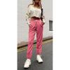Women's solid color high-waisted sports and casual sweatshirt pants