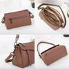 Women's Natural Pebbled Leather Crossbody - More Pocket Work-to-Evening Shoulder Bag, Soft Leather Tote with Adjustable Strap