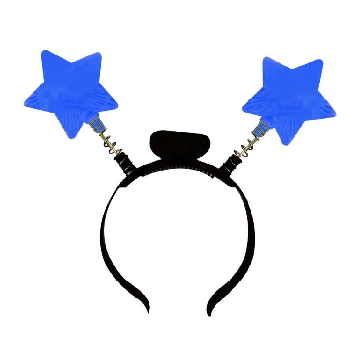 

New Year Star Hair Hoop for Women and Girls Stylish Accessory for All Occasion Multipurpose Headband Photo Props синій