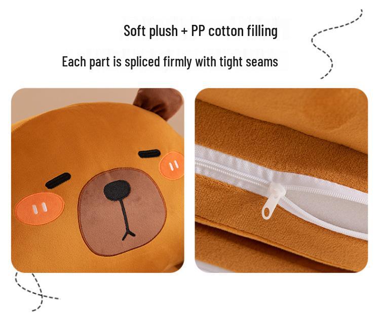 Kids' Plush Folding Stool: Panda, Capybara & Cow Design, Perfect for Playroom or Gift