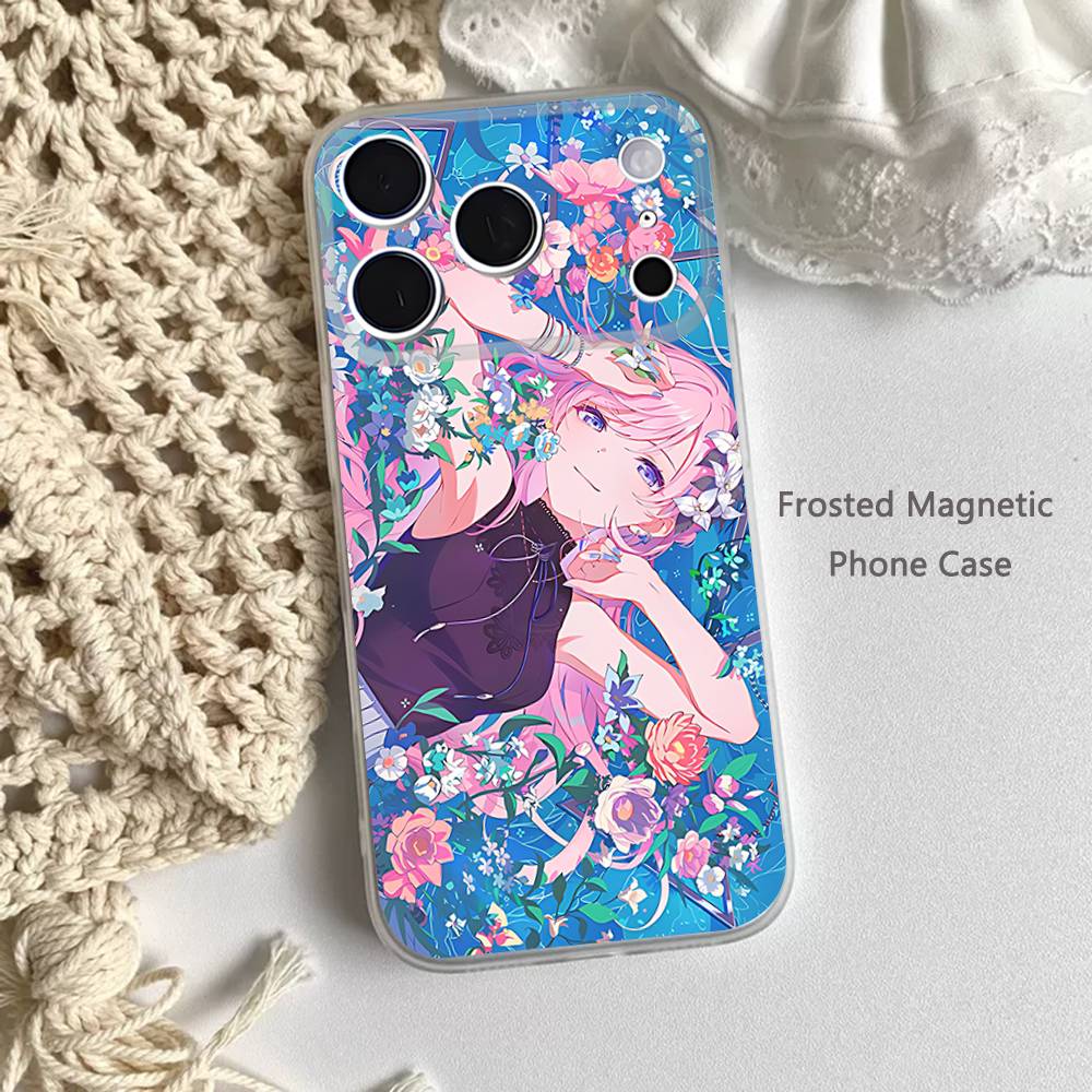 Cute P-ProjectS S-SEKAI For iPhone 11,12,13,14,15,17,16,Pro,Plus,E,Max,Air,Mini Clear Magnetic Frosted Cover