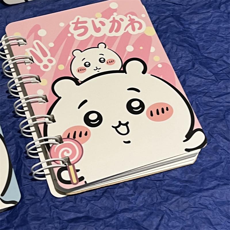 Cute Chiikawa Mini Portable A7 Coil Notebook Notepad Diary Student Stationery School Supplies Back To School Kids Gift