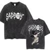 Washed Vintage Junior H Sad Boyz Tour T Shirts Men Women Hip Hop Fashion Tshirt Mens Oversized Crewneck Short Sleeve Tshirts
