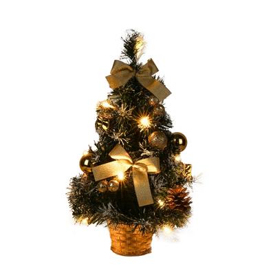 40cm Artificial Tabletop Christmas Tree  Xmas Decoration Tree with LED Light Decoration for Chri