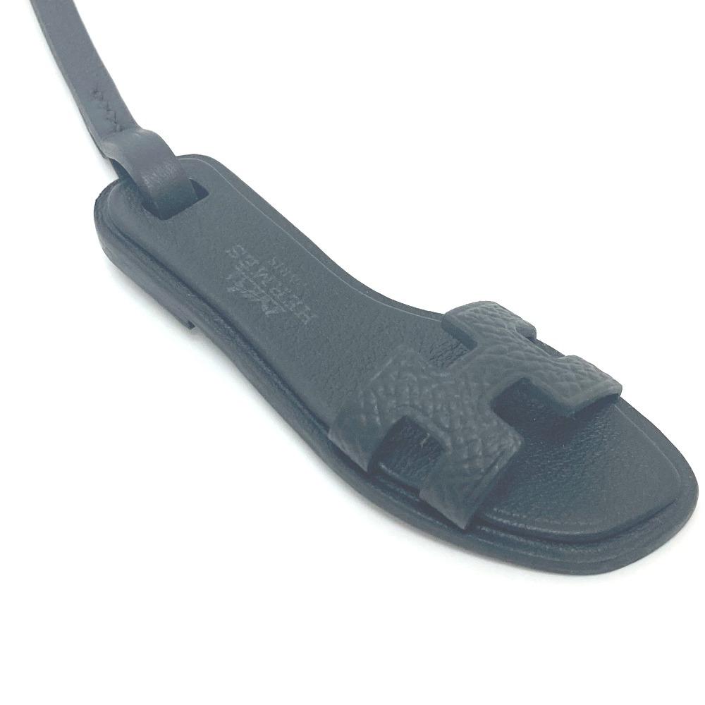HERMES Sandals Oran Nano Thor Black Key Holder Monochrome Bag Charm Unused