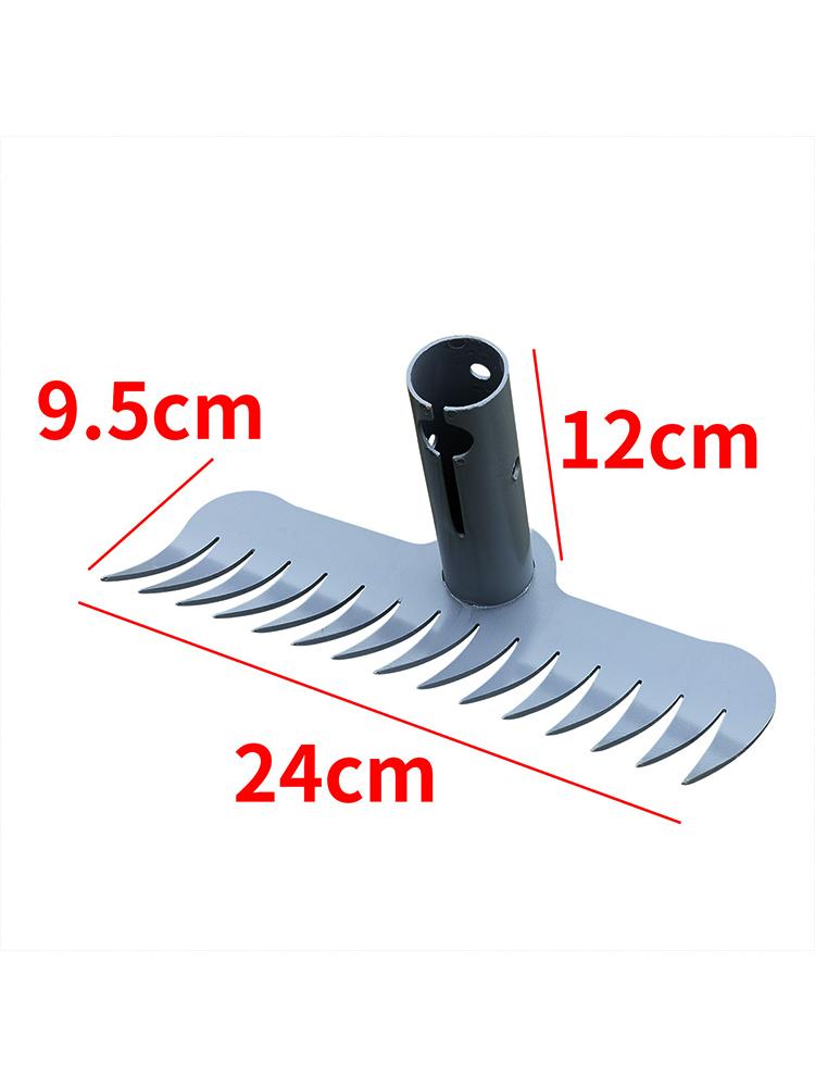 1Pc Weeding Rake Head 15 Teeth Garden Claw Rake Metal Steel Nail Rake Weed Tooth Scraper Heavy Gardening Loose Soil Weeding Tool