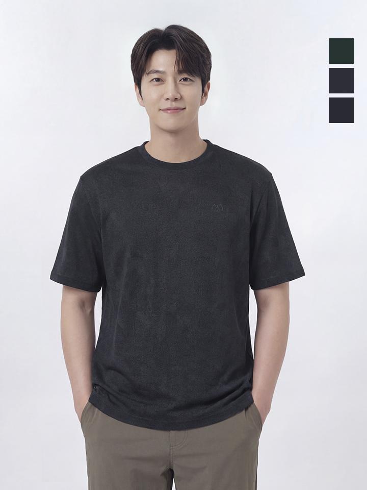 WESTWOOD Men'S Outdoor Jacquard Short Sleeve Round Neck T-Shirt_Wq2Mttr443