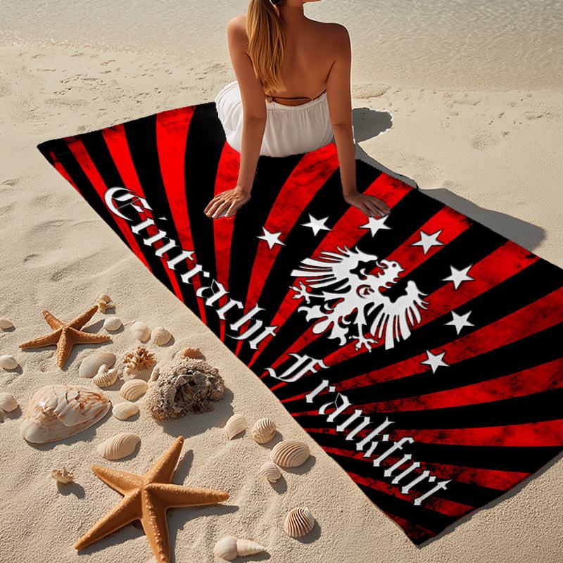 1PC Eintracht FC Crest Beach Towel - Soft, Absorbent Microfiber, Lightweight, Ideal for The Beach, Parties, Travel, Camping fan gifts