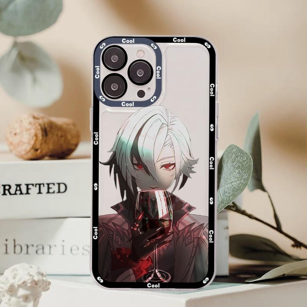 Genshin Impact arlecchino Phone Case For iPhone 15 11 12 13 14 Mini Pro Max XR X XS TPU Clear Case
