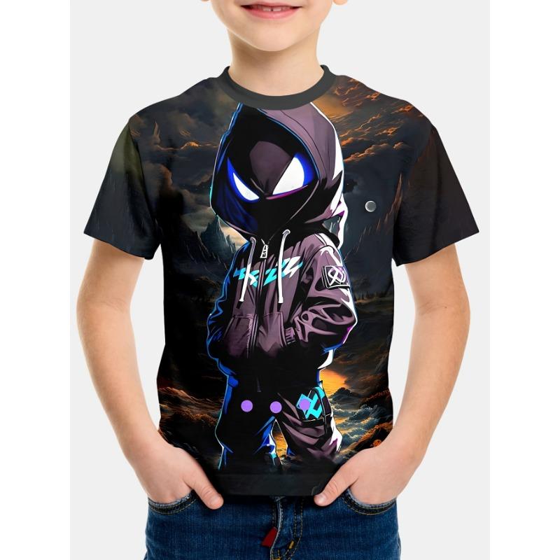 

Summer Fashion Boys Trend 3D Digital Print T Shirt Cool Multicolor Kids Clothes for Boys 2 to 9 Years Anime-Style 100