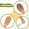 2 In 1 Wooden Shower Brush Back Scrubber with Massage Nodules Shampoo for Wet/Dry Brushing