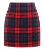 2025 Women's High-Waisted Plaid Bodycon Pencil Mini Skirt
