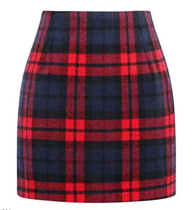 

Жіноча міні-спідниця-олівець бодікон у клітинку з високою посадкою 2025 XL