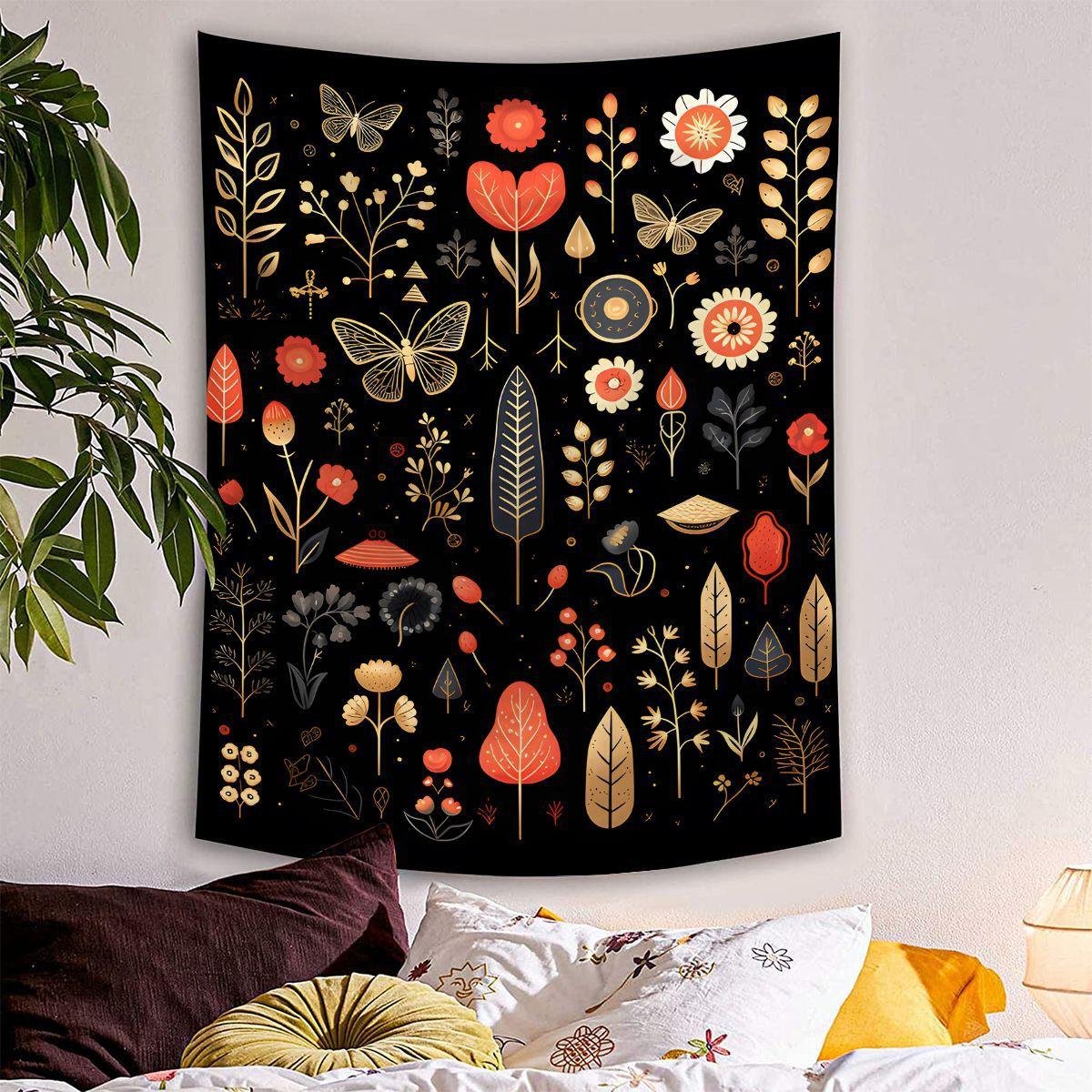 Creative butterfly tapestry for room background fabric for dormitory wall tapestry for wall wallpaper for mural fabric tapestry 74x94cm(29x37in)