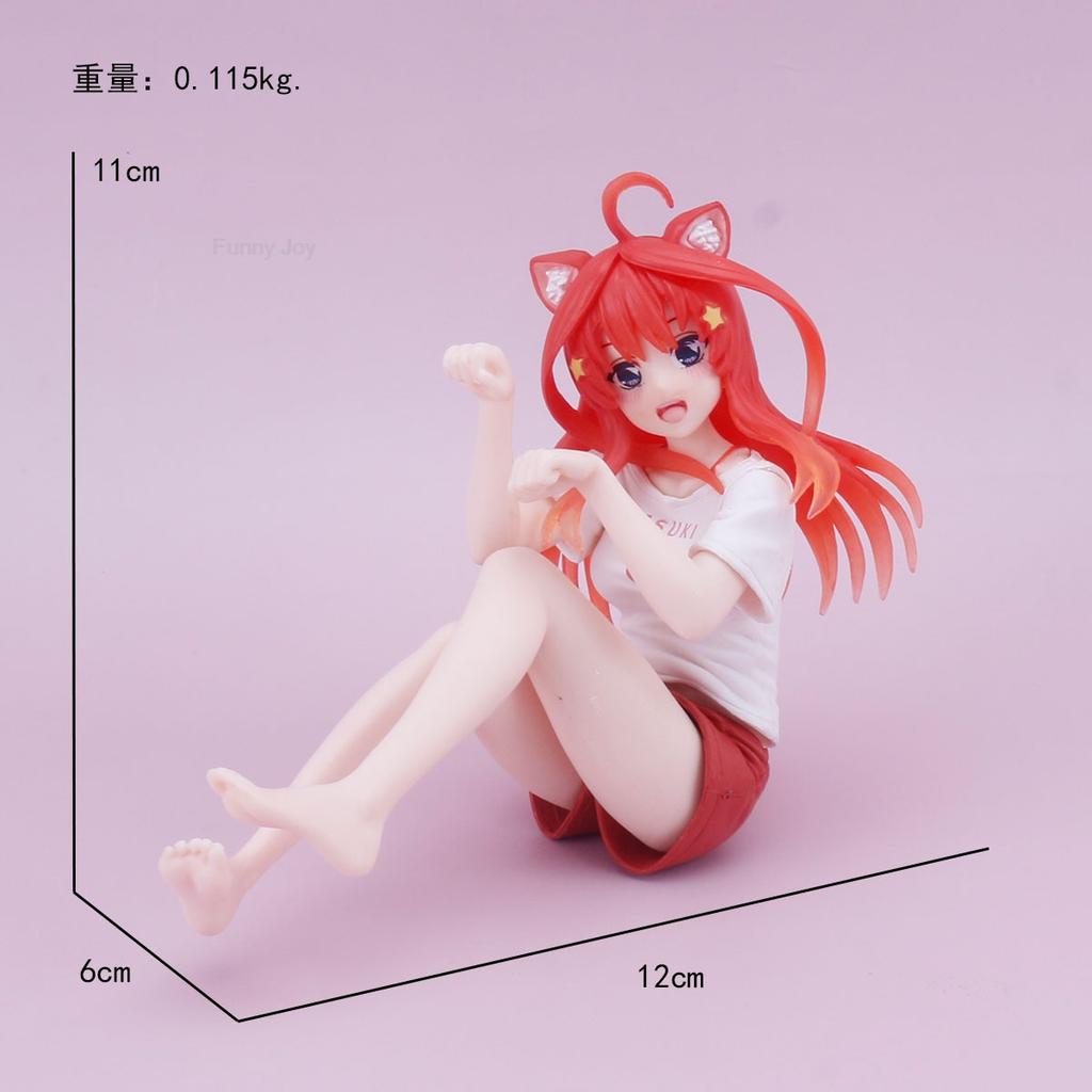 Non-Toxic 10-18Cm Yotsuba Anime Cute Nakano Nino Figurine The Quintessential Quintuplets Figure Cat Nakano Miku Figure Pvc Collection Toys