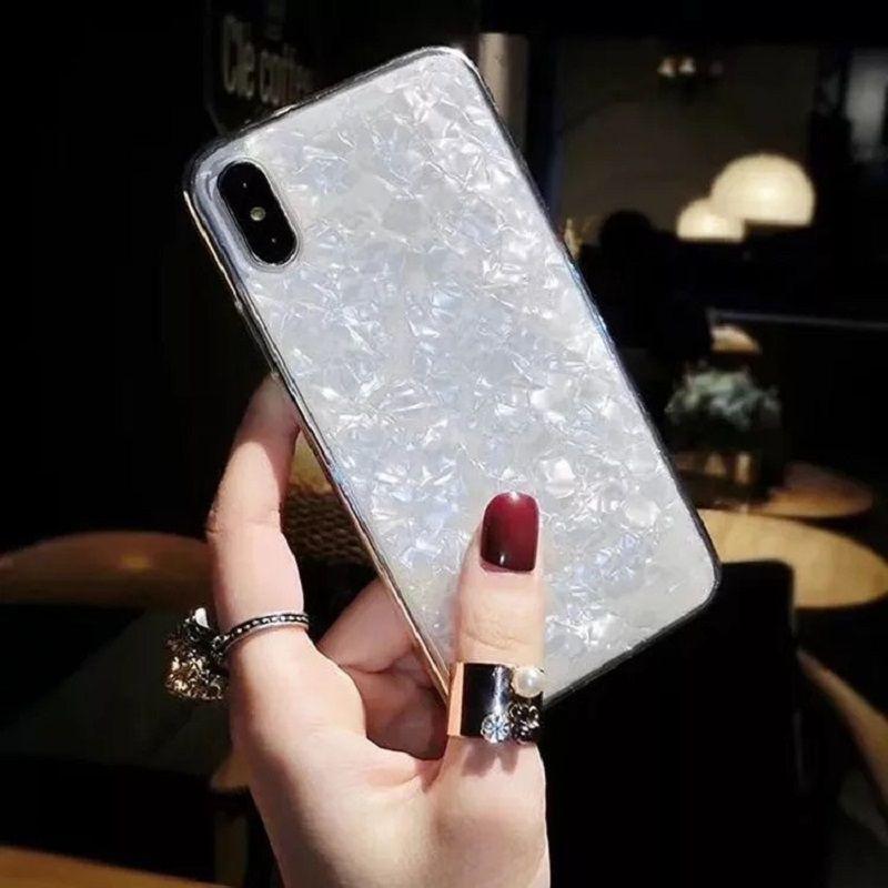 Tpu Translucent Clear Shellfish Pearl Case Cover For Iphone X 8 7 6 6s 8plus 7 For iPhone6/6S белый