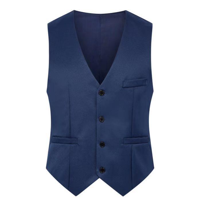 Men's Large Korean Style Slim Fit Iron-Free Suit Vest