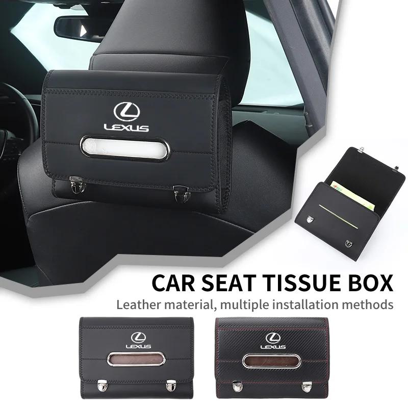 Car Seatback Tissue Holder Box Paper Towel Pouch Napkin Bag For Lexus UX250h RX450h CT200h RX400h NX300h RX350 RX300 GX470 IS350MI8