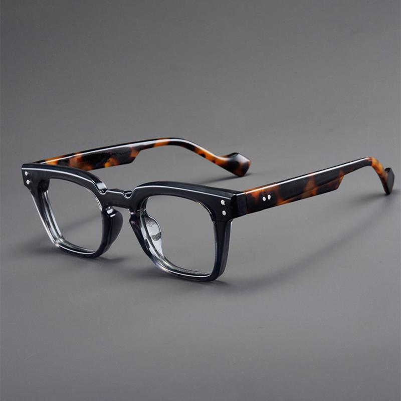 Vintage Square Glasses Men Retro Design Chic Blue Light Blocking Eyeglasses New Trendy Brand Design Optical Frames