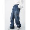JYL Men's Flare Jeans Spring American Zip Straight High-Street Vibe Denim Pants
