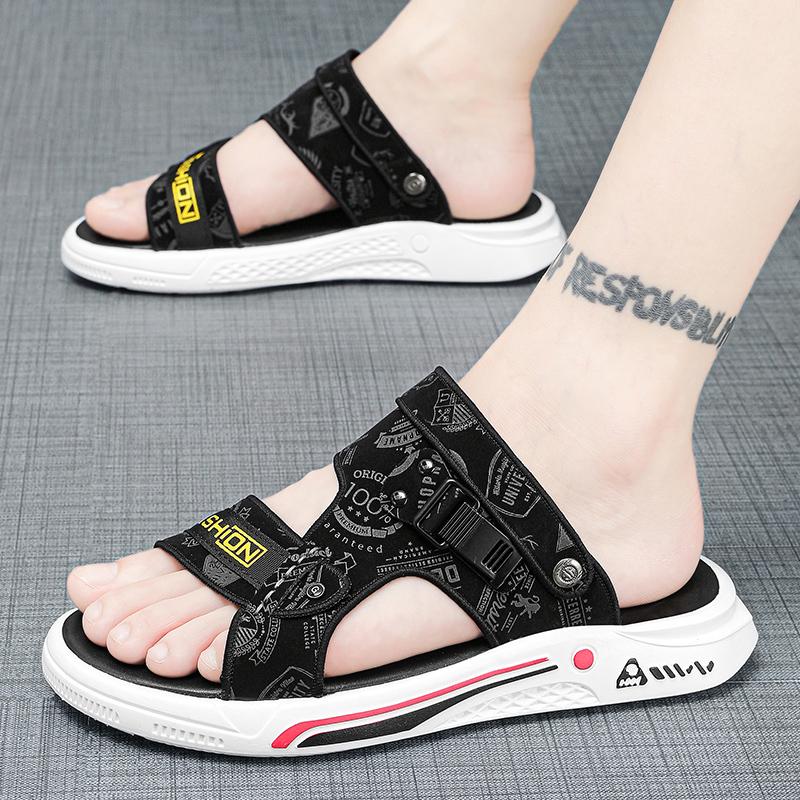 Fashion CYYTL Mens Slippers Casual Summer Shoes Beach Sandals Outdoor Slides Leather Walking Comfort Designer Fashion Lightweight Luxury