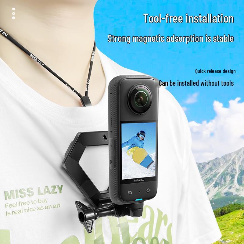 Držák do auta z hliníkové slitiny pro GoPro: Držák pro živé vysílání z pohledu první osoby s magnetickou základnou.