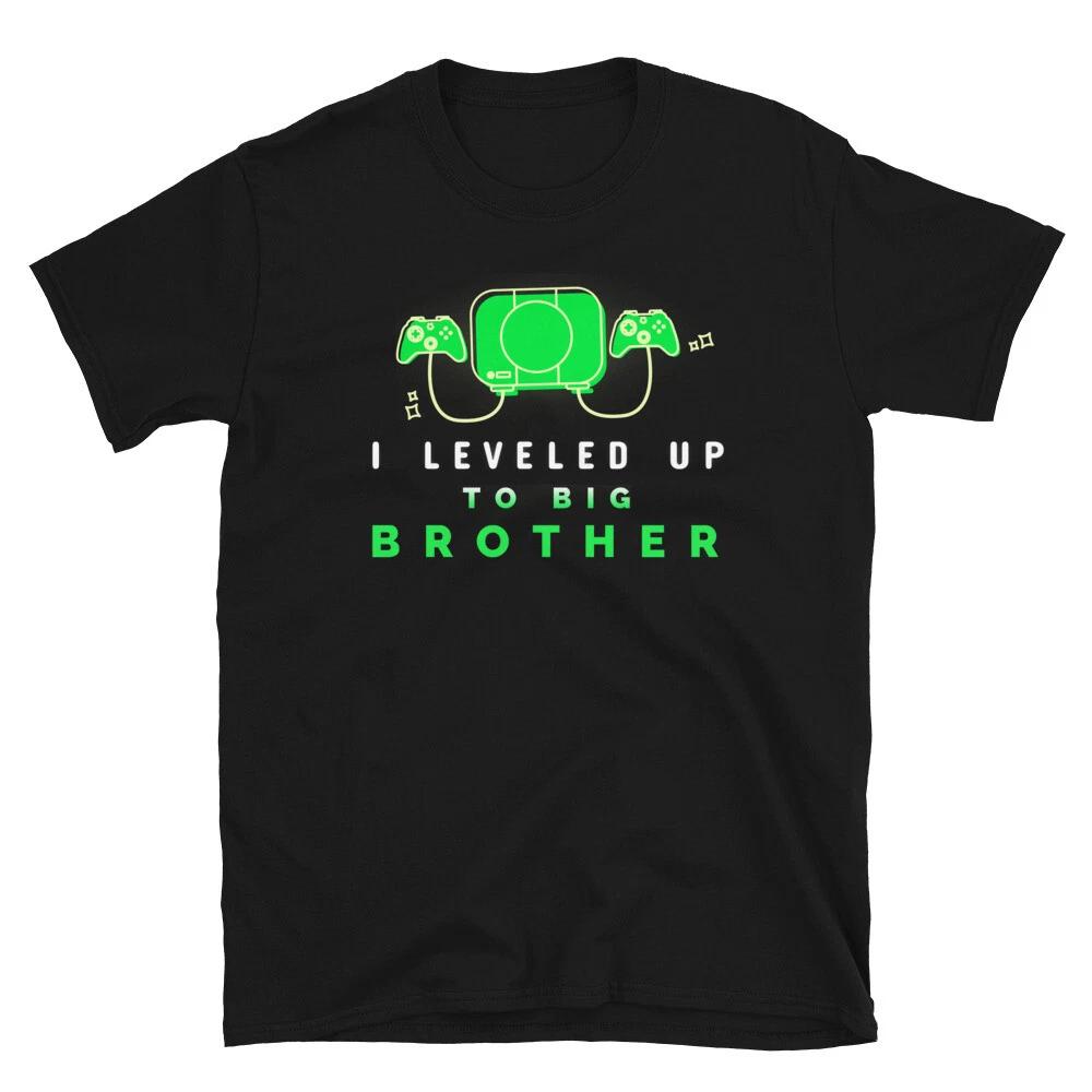 I Leveled Up to Big Bro 2020 Announcement Video Game Gift T-shirt 2 3XL