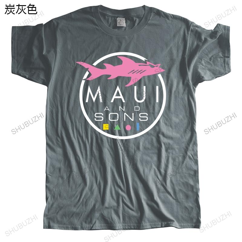 Men Brand T-shirt Black O-neck Fahsion Loose Cool Tshirt MAUI AND SONS Bigger Size Homme High Quality Casual Tee-shirt