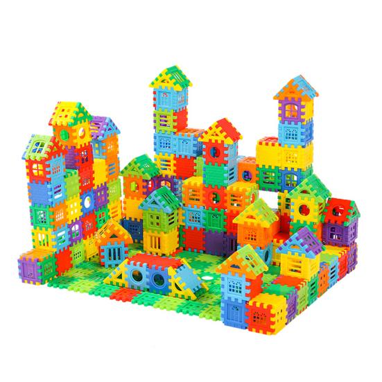 140/160/260Pcs Kids Waffle Building Blocks Toy Toddlers Boys Girls Interlocking Blocks Construction Learning STEM Educational Toy Set