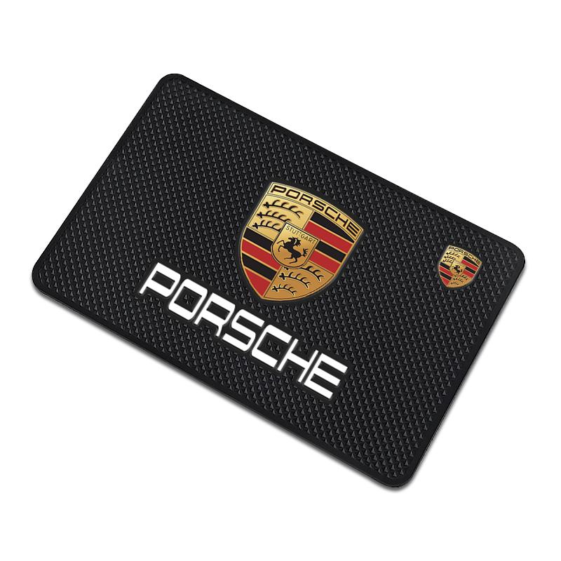 1Pcs Car Emblem Anti Slip Pad Phone Holder Non-Slip Mat Car Stlying For Porsche Boxster Cayenne Panamera Macan Cayman 911 918 996 917 991