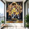 Los Angeles Lakers 2020 NBA Champions Poster LeBron Davis Trophy Gold Team