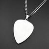 Hiphop Guitar Pick Sound Wave Chain Necklace For Women Men Stainless Steel Silver Musical Rock Punk Jewelry