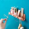 Home Multi-purpose Key Hook Household Convenience Simple U Shaped Wall Mounted Storage Rack Nail-free with 4 Hook Storage Rack