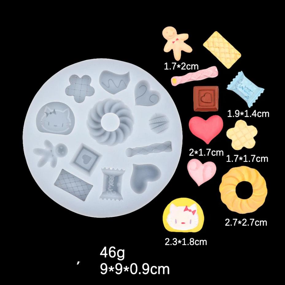 1 Pcs Candy Mold Silicone Chocolate Mold Small Square Candy Molds Silicone Candy Moulds Polymer Clay Molds Biscuit Mould