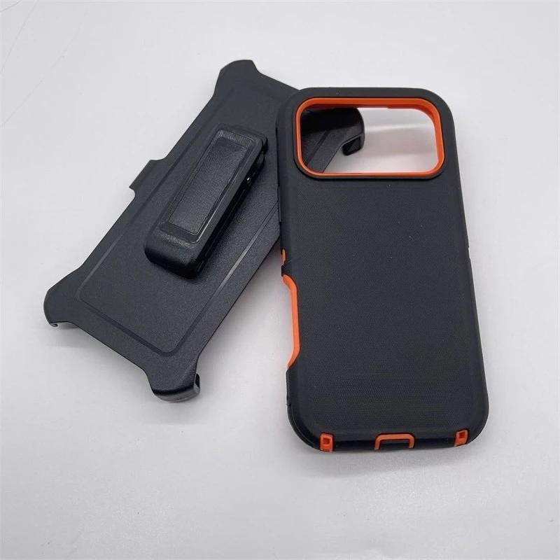 Rugged Defender Series Phone Case Belt Clip for IPhone 17 Pro Max Air 17 3IN1 TPU+PC Anti-drop Protection Ott Box Cover