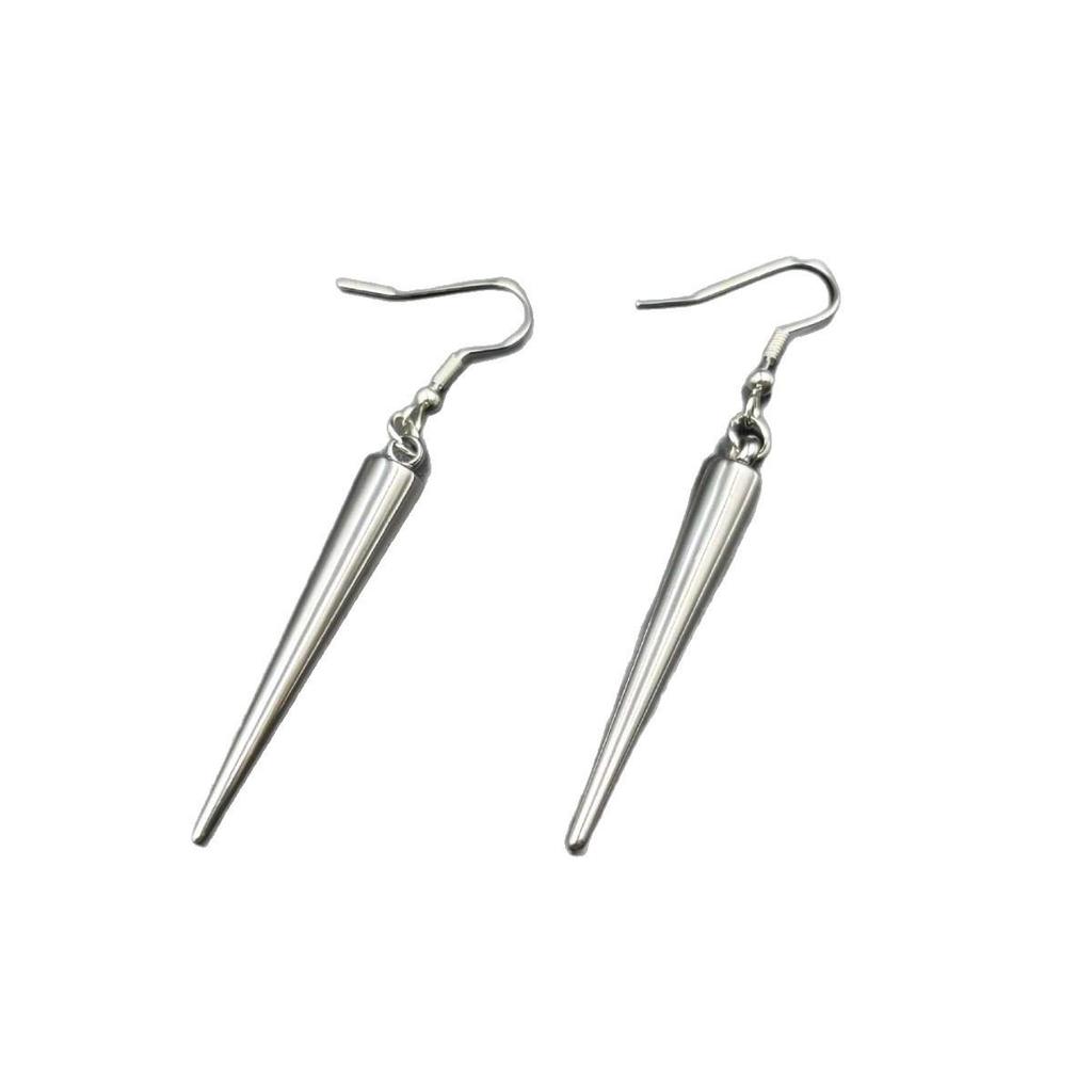 Punk Hip Hop Stainless Steel Rivet Dangle Earrings - Gothic Style Versatile Jewelry
