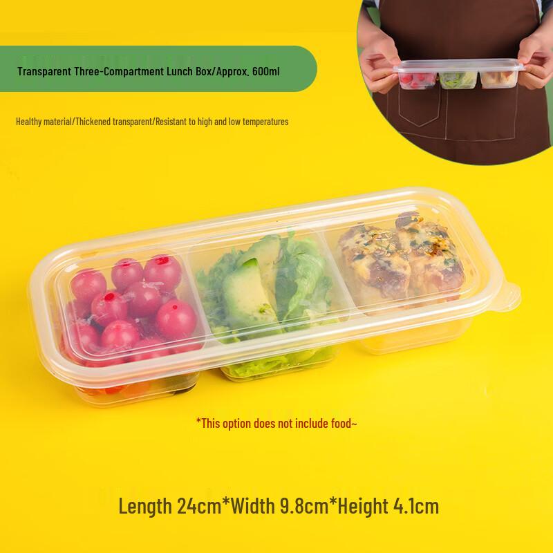 Hanyou Disposable Food Grade 3-Compartment Lunch Box