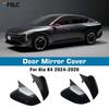 Car Decoration Car Stickers Door Mirror Cover For Kia K4 2024-2026 Car Rearview Accessories Carbon Fiber Glossy Black