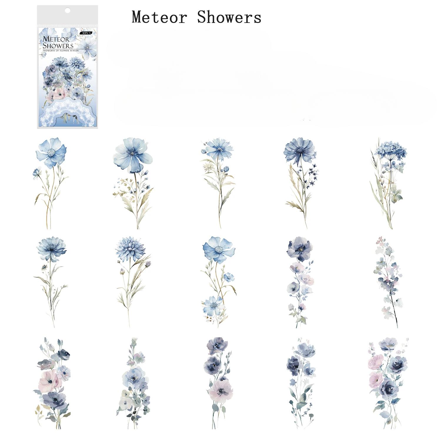

Vintage Flowers PET Stickers DIY Decorative Junk Journal Stickers For Scrapbook Label Diary Album Planner