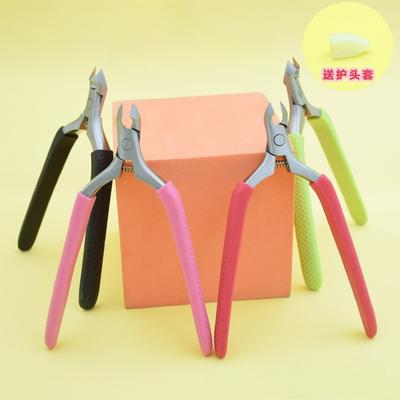 1Pc  Silicone Dead Skin Scissors Non-slip Handle Stainless Steel Dead Skin Barb Beauty Pliers Nail Salon Special Pliers