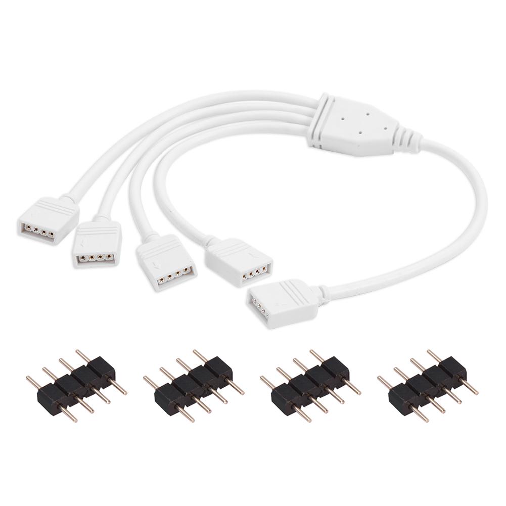 RGB Splitter Extension Cable Cord Household Electricity 4 Pin Female Connector Accessories for 3528 5050 LED Strip