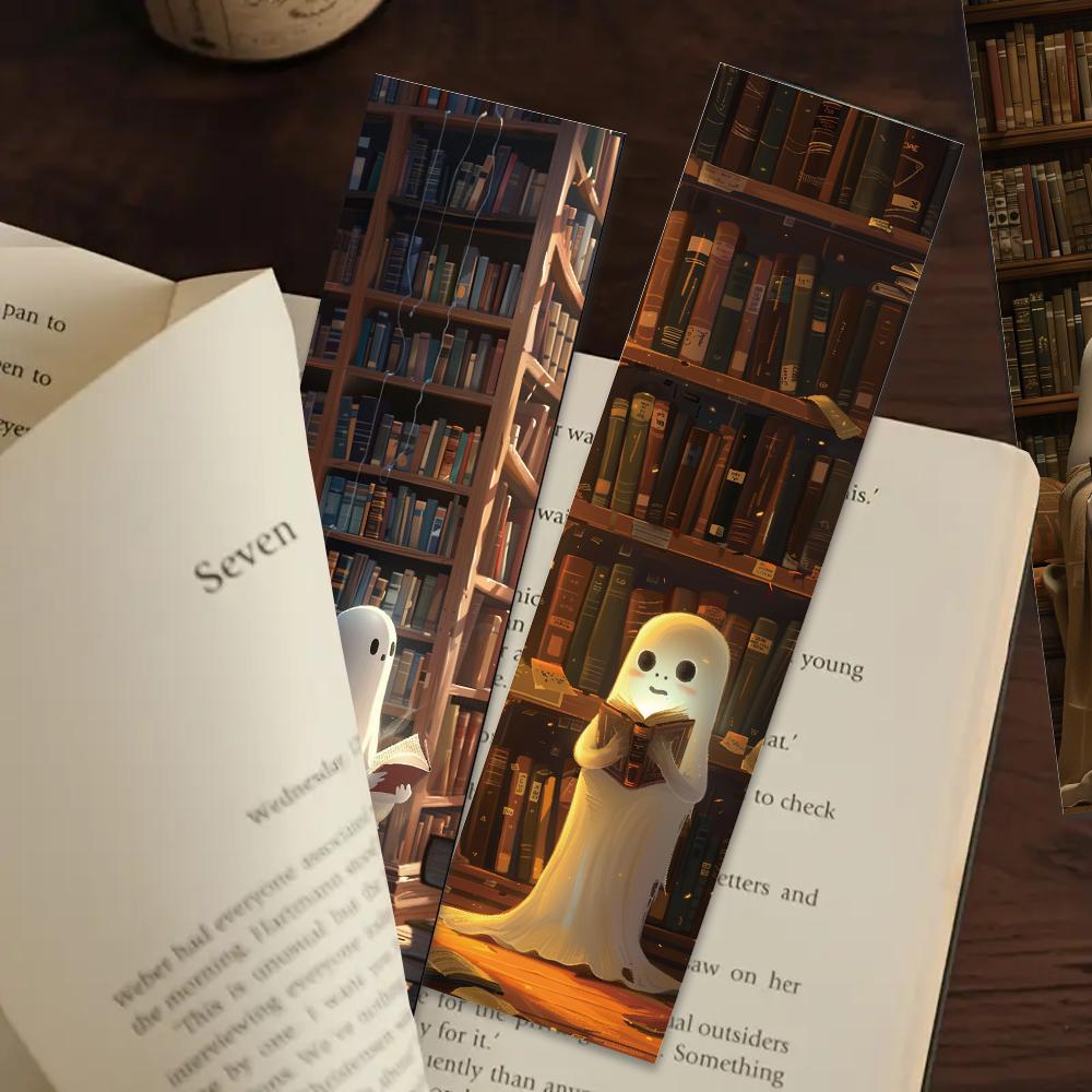 32pcs. Ghost bookmarks for reading, suitable for back-to-school season, Christmas, Halloween, teachers, readers, and birthdays.
