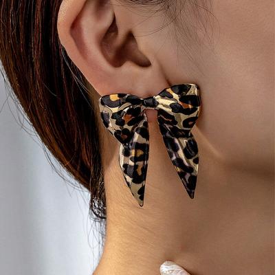 Personalized Fashionable Bow Earrings! Three-Dimensional Large Bow, Wild Leopard Print Bow, Fashionable and Cool, Easy To Create Trendyy Style