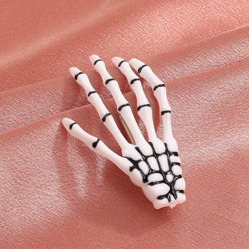 

Skeleton Hand Hair Clip Halloween Dress Up Hairpins Ghost Claw Headdress Party Festival Funny Hair Accessories белый